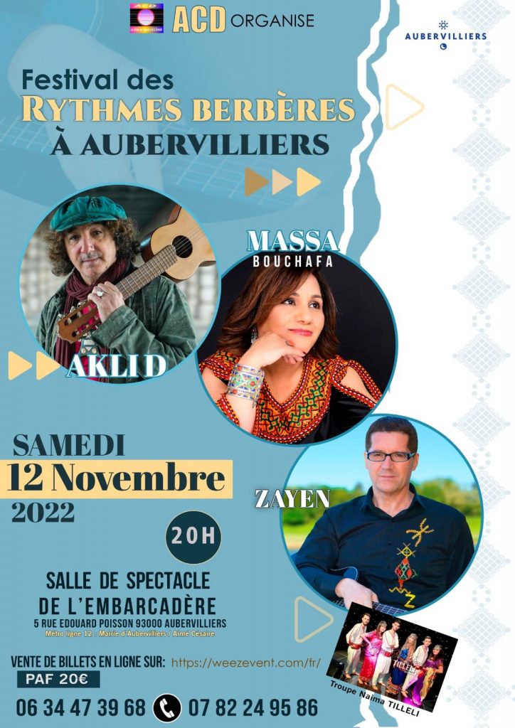Festival des rythmes berbères à Aubervilliers 2022-11-12